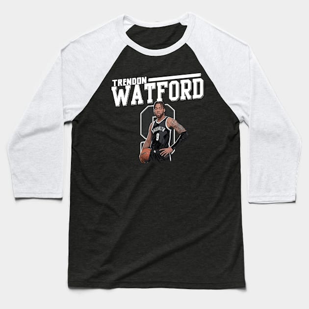 Trendon Watford Baseball T-Shirt by WYATB Art